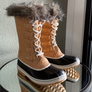 Sorel Tan and Black Winter Boots